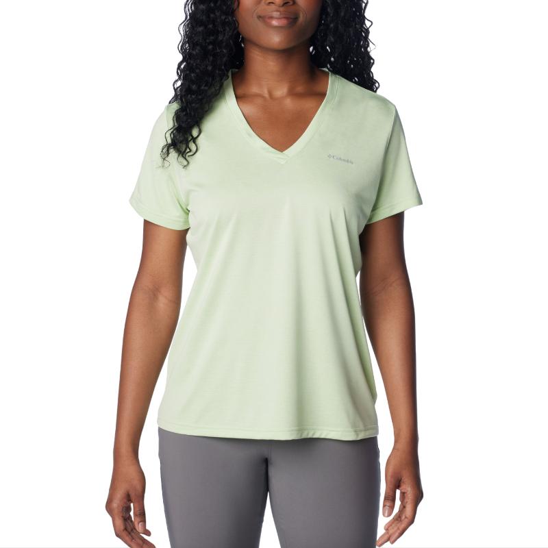 Columbia Women&#39;s Columbia Hike S/S V Neck Sage Leaf Heather - Booley Galway