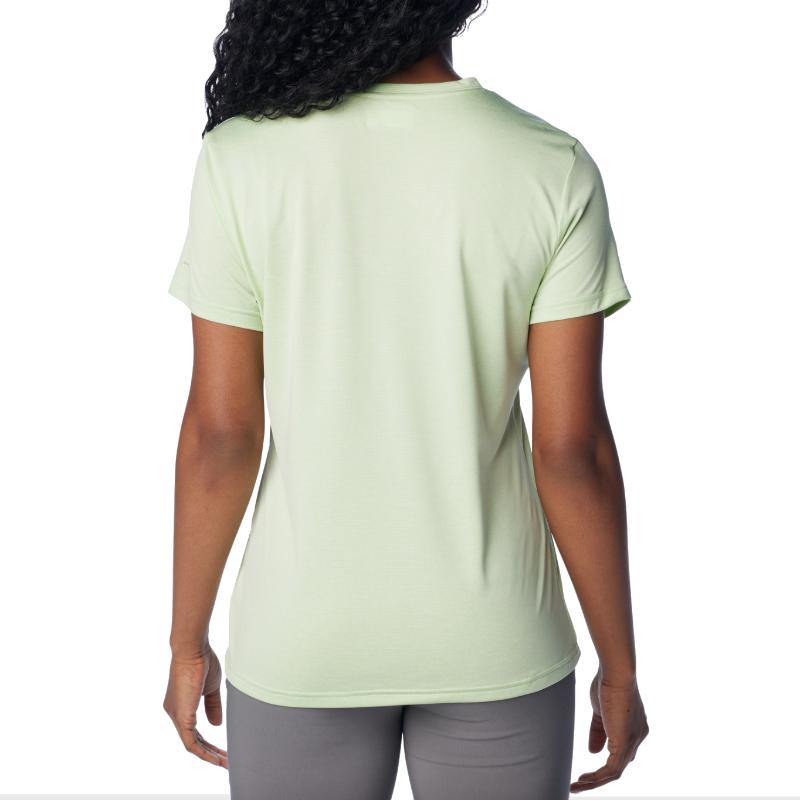 Columbia Women&#39;s Columbia Hike S/S V Neck Sage Leaf Heather - Booley Galway