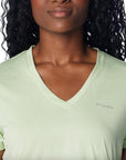 Columbia Women's Columbia Hike S/S V Neck Sage Leaf Heather - Booley Galway