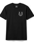 Unisex Horseshoe Short Sleeve - Black