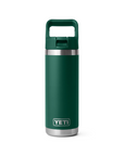Yeti Rambler 18 oz Colour Straw Cap Bottle Black Forest Green - Booley Galway