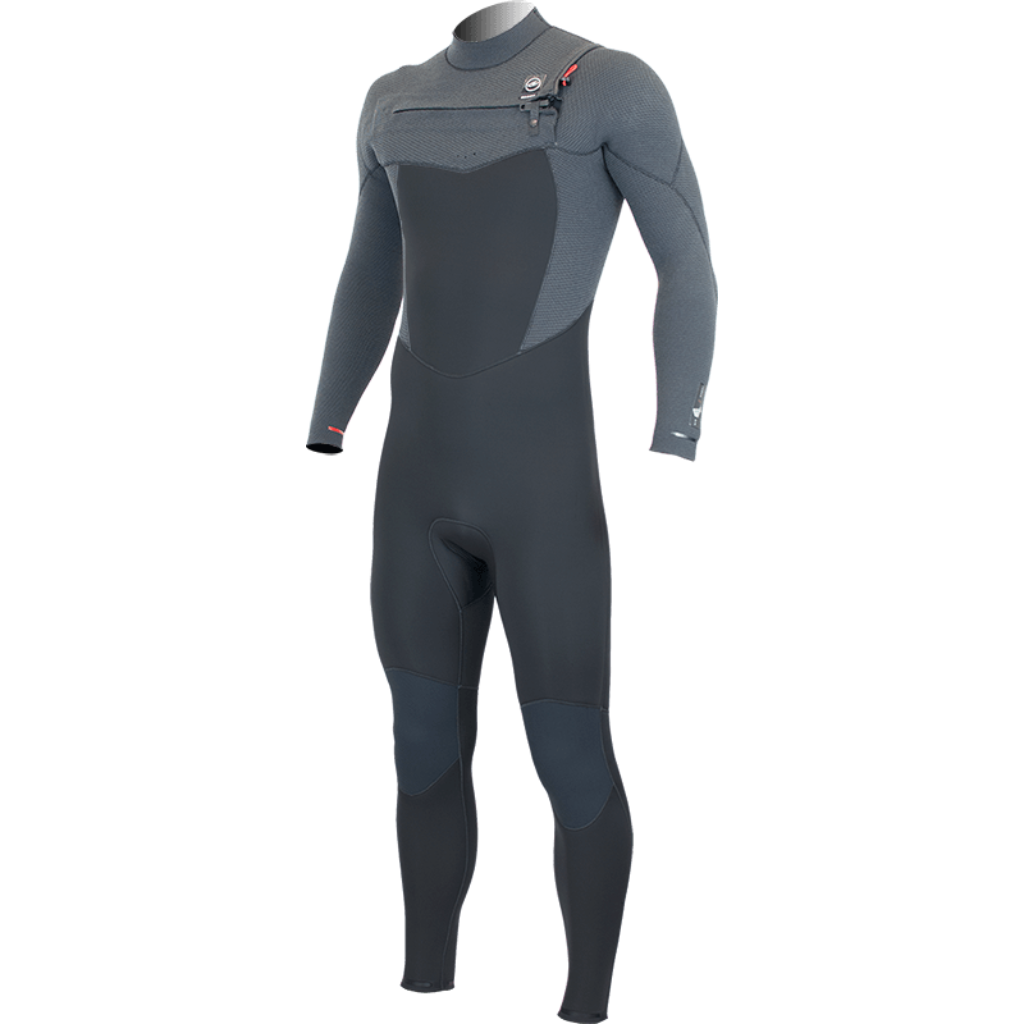 Men's Torch FX 5/4 Chest Zip - Black / Grey FX