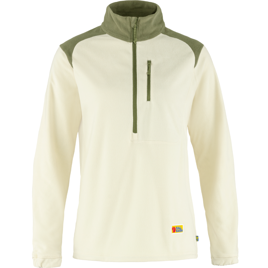 Fjallraven Women&#39;s Vardag Lite Fleece Chalk White / Light Olive - Booley Galway