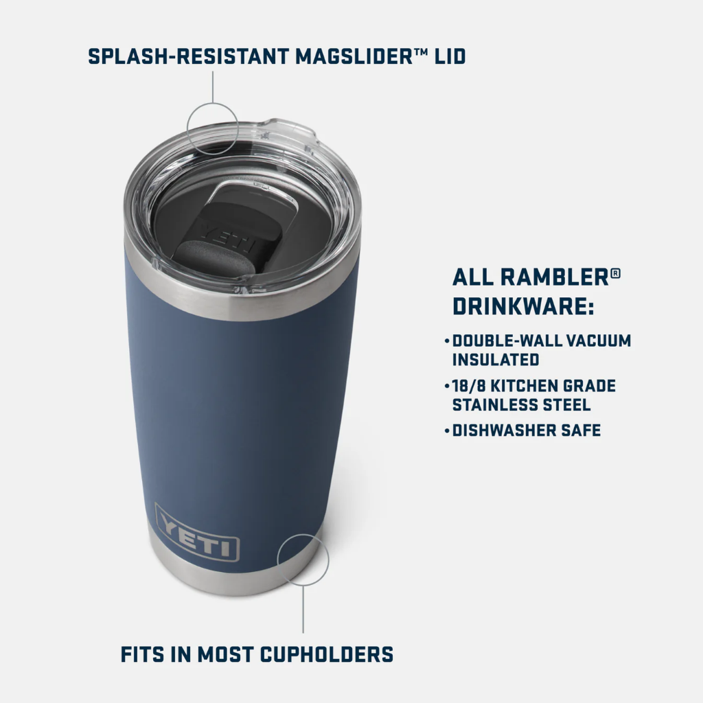 Rambler 20 oz MagSlider Tumbler - Royal Blue