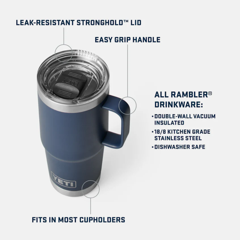 Yeti Rambler 20 oz StrongHold Travel Mug - Booley Galway
