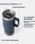 Rambler 20 oz StrongHold Travel Mug - Rescue Red