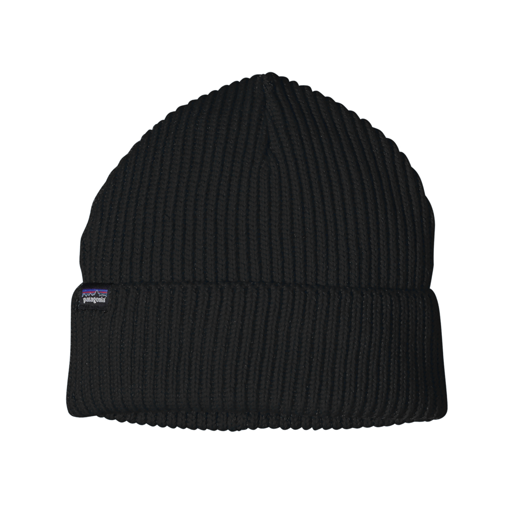 Patagonia Fishermans Rolled Beanie Black - Booley Galway