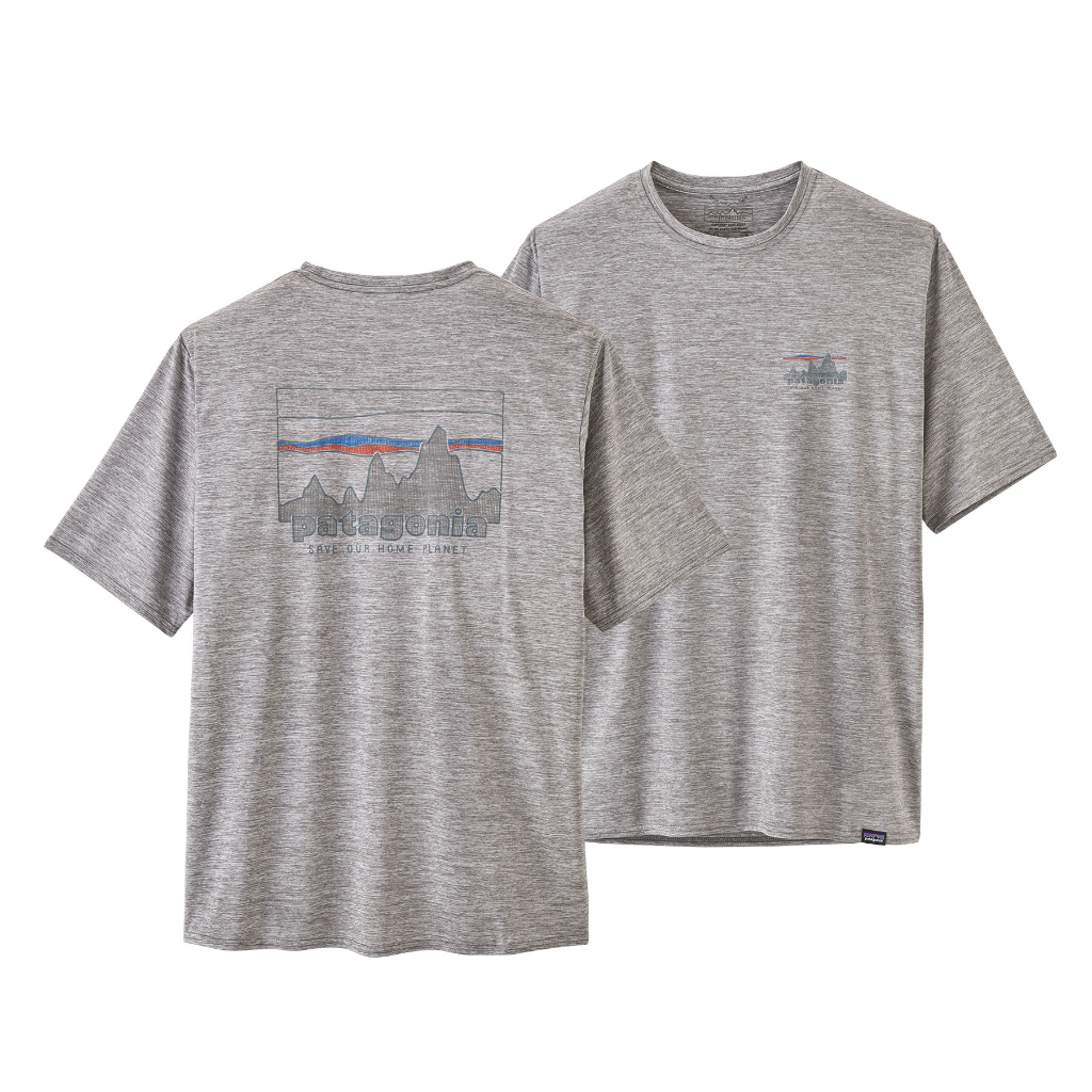 Patagonia Men&#39;s Capilene Cool Daily Graphic S/S &#39;73 Skyline / Feather Grey - Booley Galway