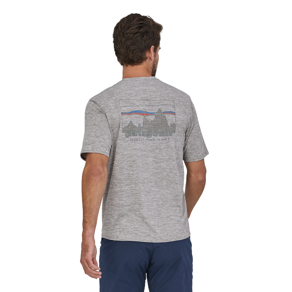 Patagonia Men&#39;s Capilene Cool Daily Graphic S/S &#39;73 Skyline / Feather Grey - Booley Galway
