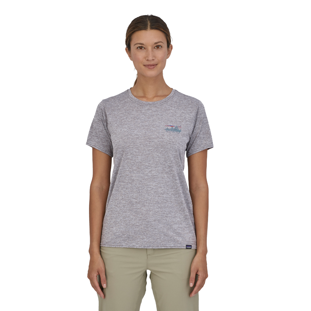 Patagonia Women&#39;s Capilene Cool Daily Graphic S/S &#39;73 Skyline / Feather Grey - Booley Galway