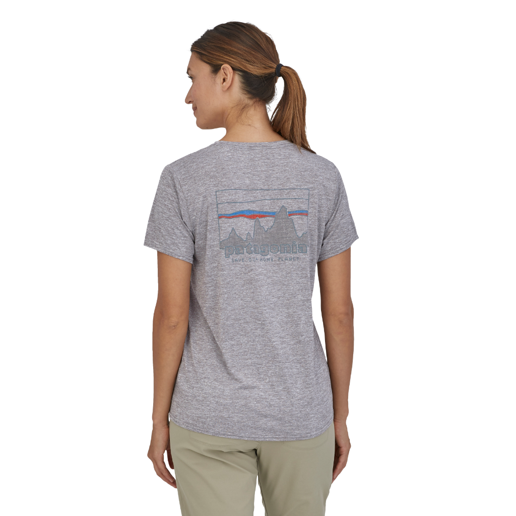 Patagonia Women&#39;s Capilene Cool Daily Graphic S/S &#39;73 Skyline / Feather Grey - Booley Galway