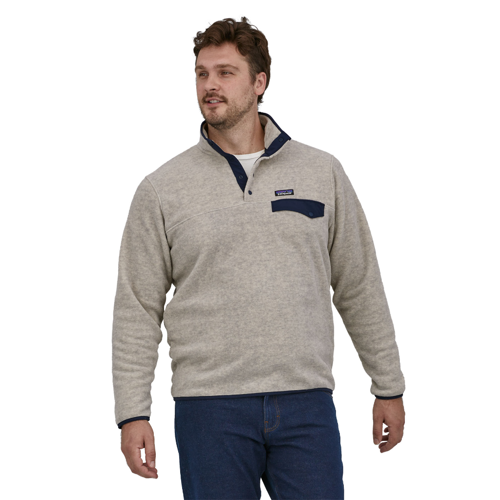 Patagonia Men&#39;s Lightweight Synchilla Snap-T Pullover Oatmeal Heather - Booley Galway