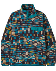 Patagonia Men's Lightweight Synchilla Snap-T Pullover Fitz Roy Patchwork / Belay Blue - Booley Galway