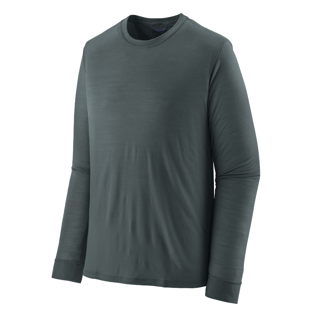 Patagonia Men&#39;s Capilene Cool Merino Blend L/S Nouveau Green - Booley Galway