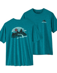 Patagonia Men's Capilene Cool Daily Graphic S/S - Lands Like the Wind / Belay Blue X-Dye - Booley Galway