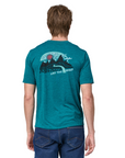 Patagonia Men's Capilene Cool Daily Graphic S/S - Lands Like the Wind / Belay Blue X-Dye - Booley Galway