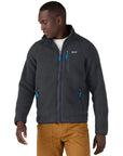Men's Retro Pile Jacket - Black / Forge Grey