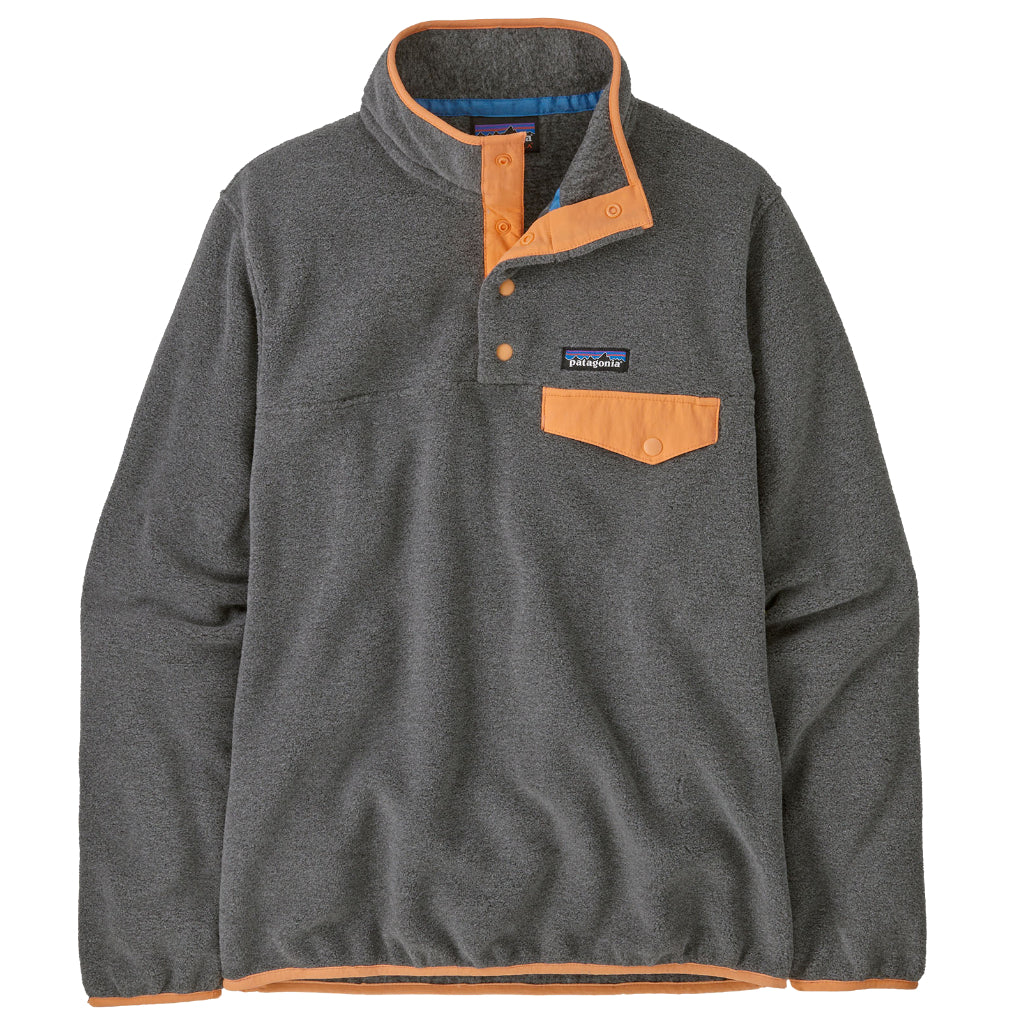 Patagonia Women&#39;s Lightweight Synchilla Snap-T Pullover Nickel / Vivid Apricot - Booley Galway