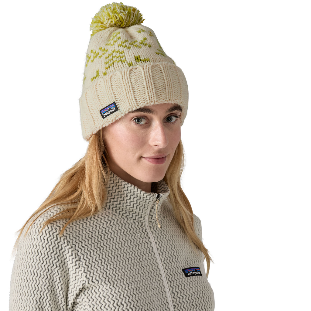 Patagonia Snowbelle Beanie Evergreen Flakes / Birch White - Booley Galway