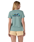 Women's Capilene Cool Daily Graphic S/S - Waters - Boardshort Logo / Thermal Blue X-Dye