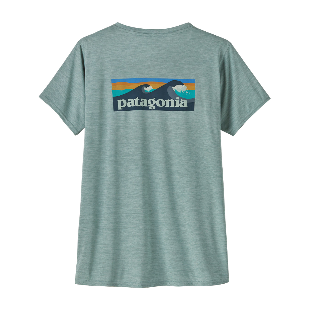 Women's Capilene Cool Daily Graphic S/S - Waters - Boardshort Logo / Thermal Blue X-Dye