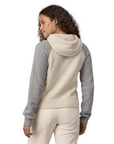 Patagonia Women's Recycled Wool Blend Hooded Pullover Dyno White - Booley Galway