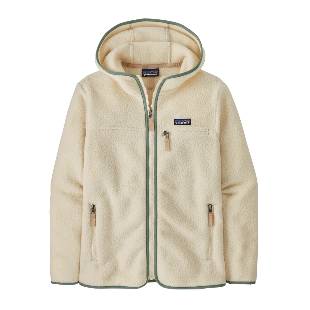 Patagonia Women's Retro Pile Hoody Natural / Ellwood Green - Booley Galway