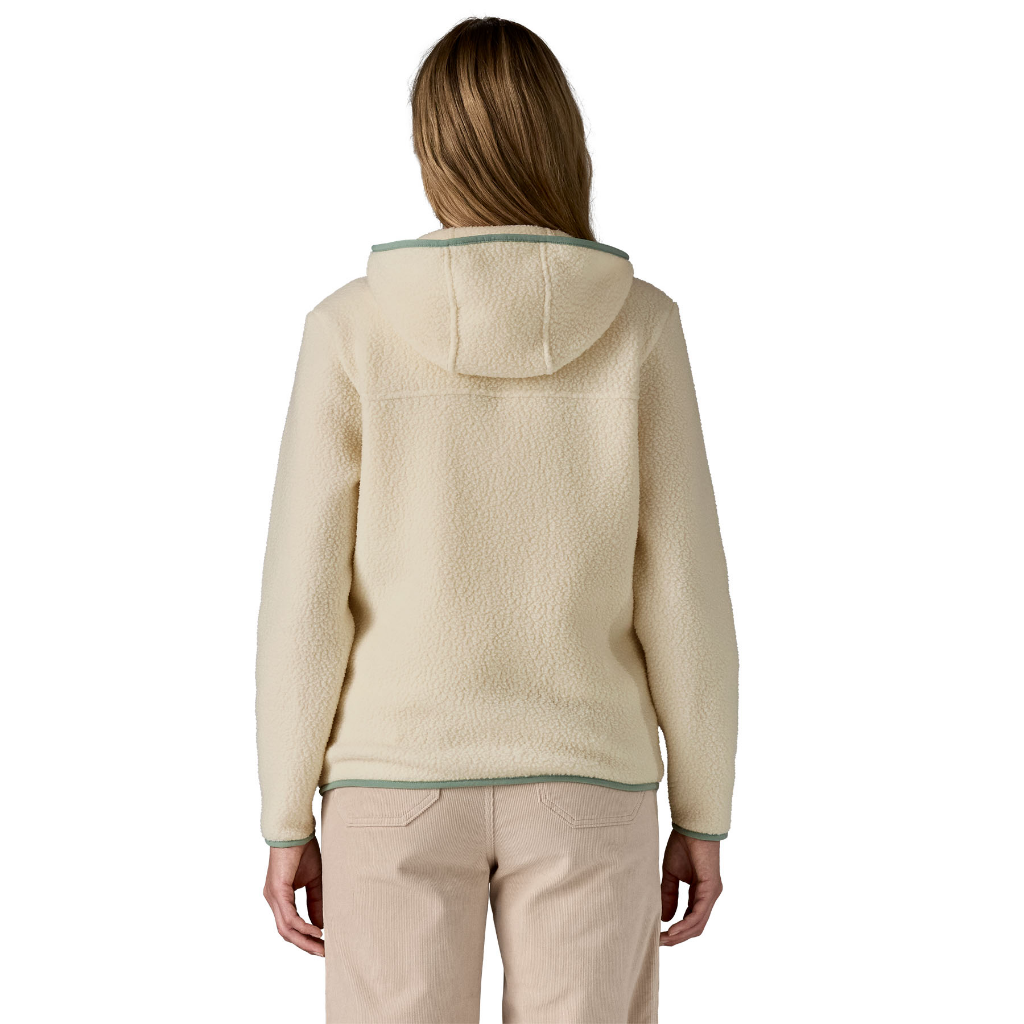 Patagonia Women's Retro Pile Hoody Natural / Ellwood Green - Booley Galway