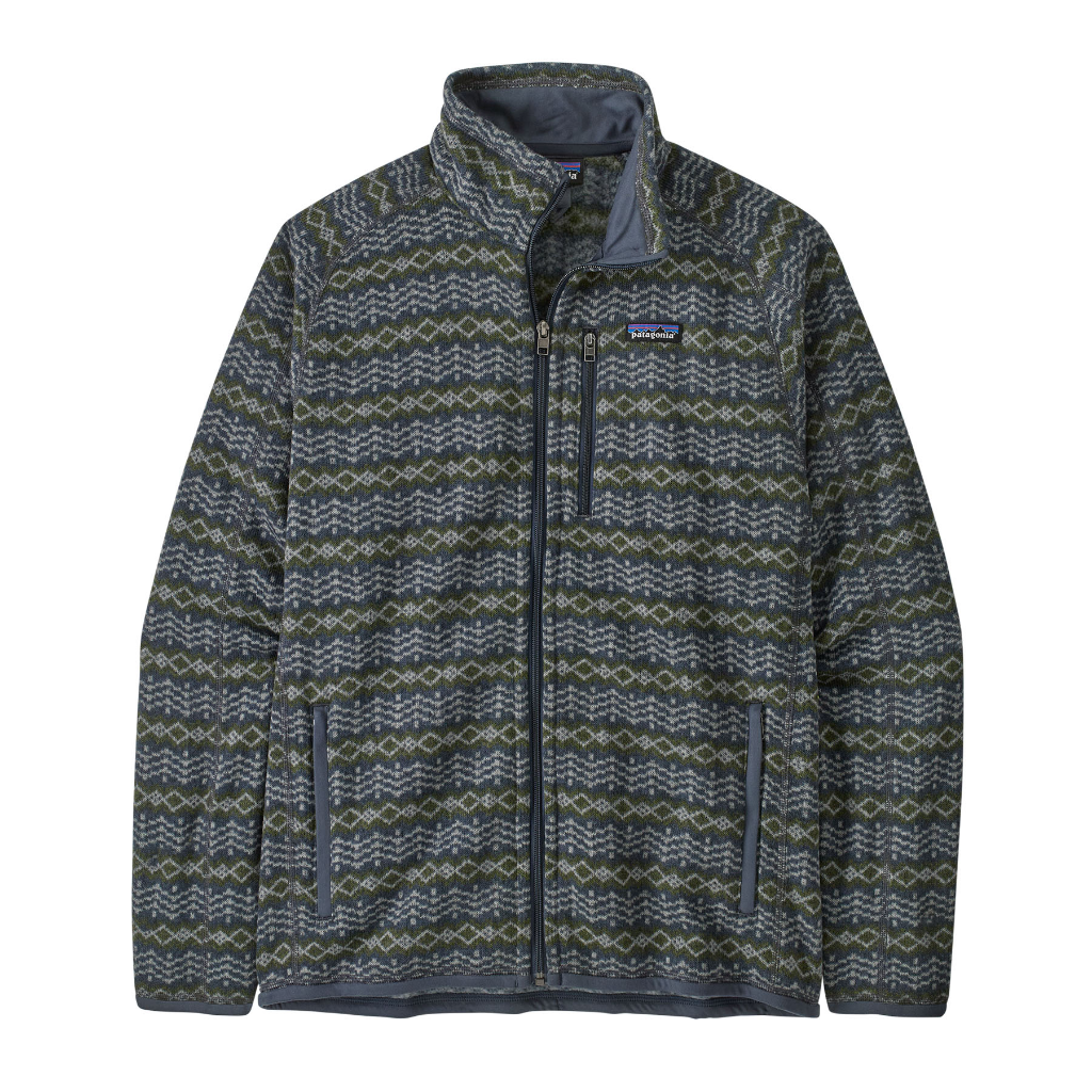 Men's Better Sweater Jacket - Woven Together / Smolder Blue