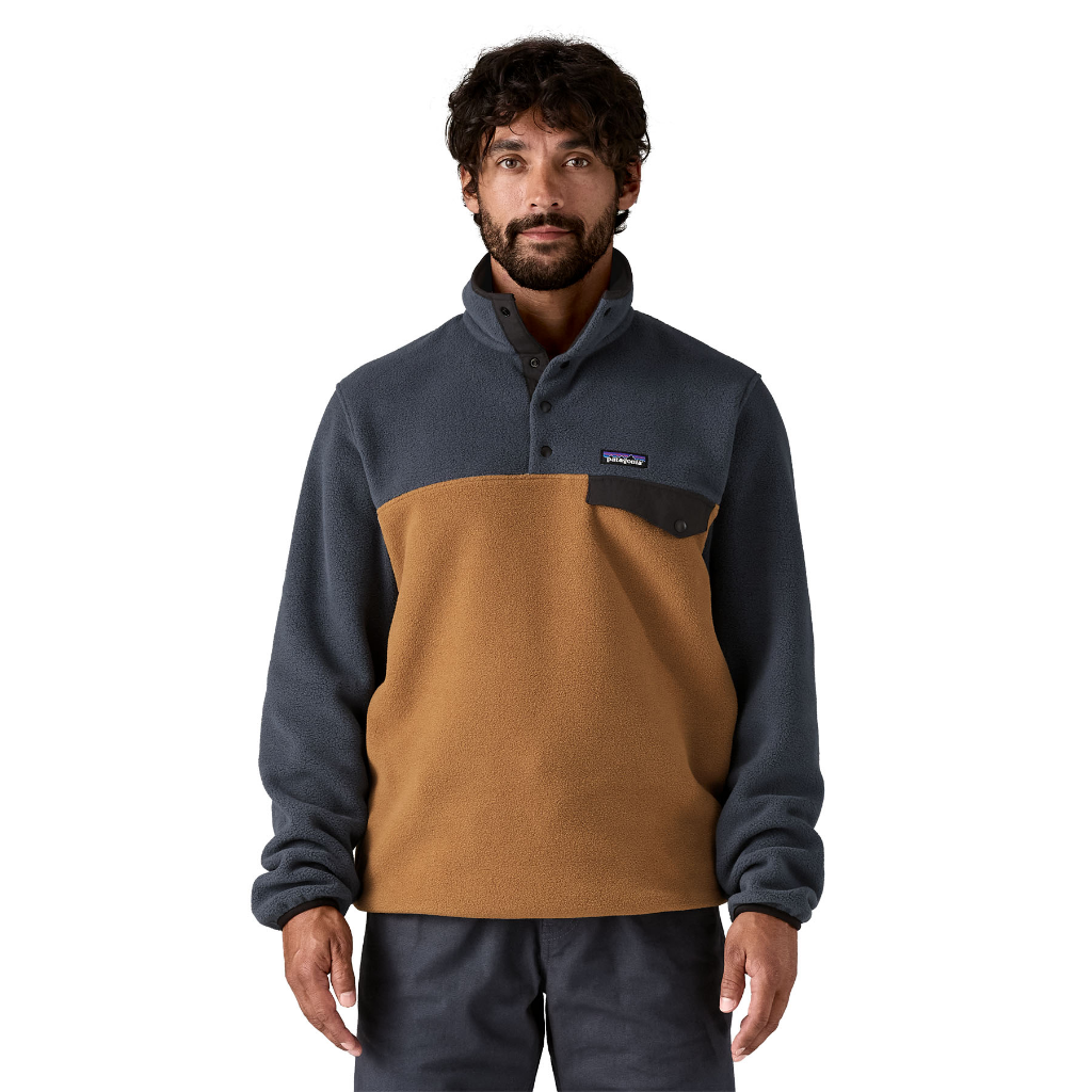 Patagonia Men&#39;s Lightweight Synchilla Snap-T Pullover Deer Brown - Booley Galway
