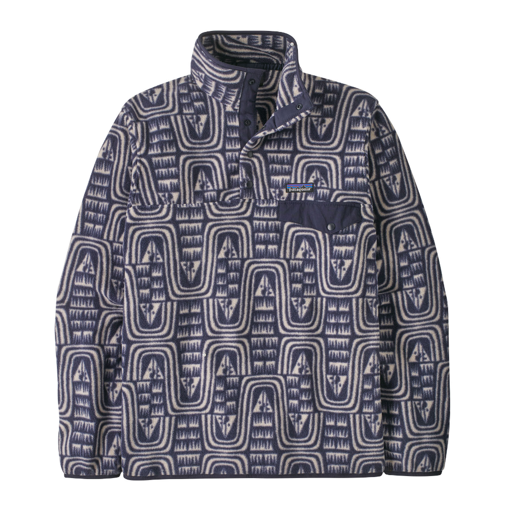 Patagonia Men's Lightweight Synchilla Snap-T Pullover Flow / Sunken Blue - Booley Galway