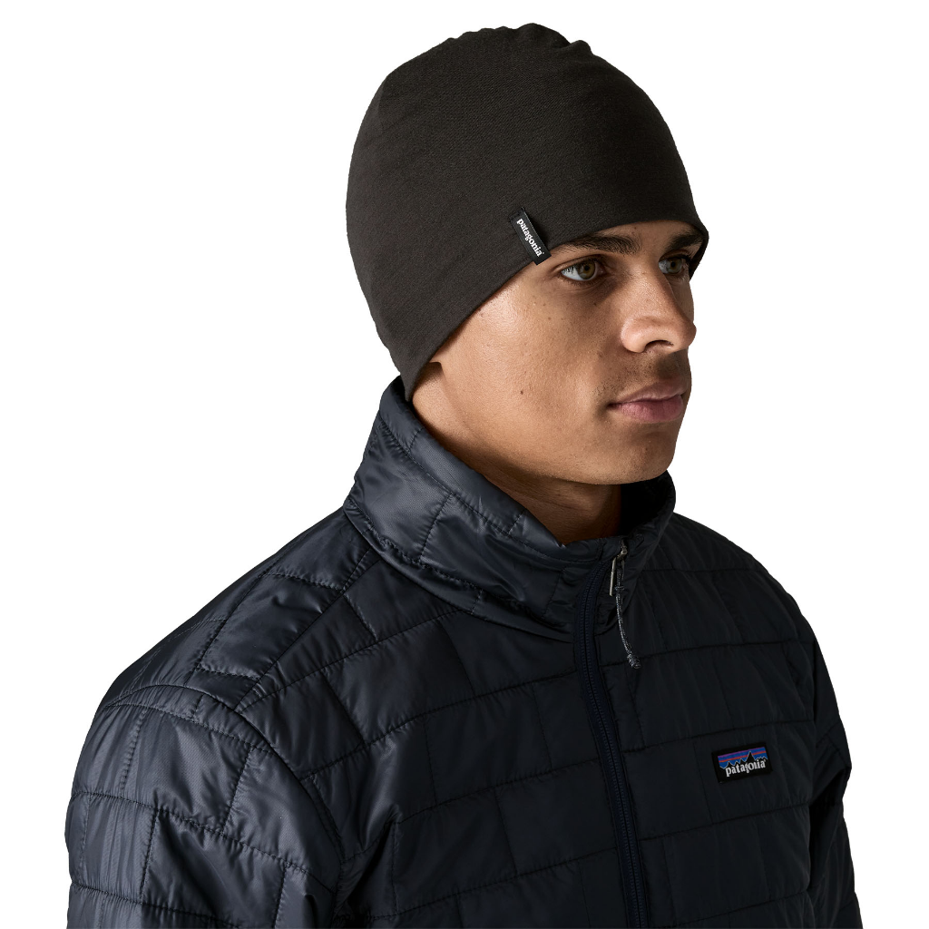 Patagonia Overlook Merino Wool Liner Beanie Black - Booley Galway