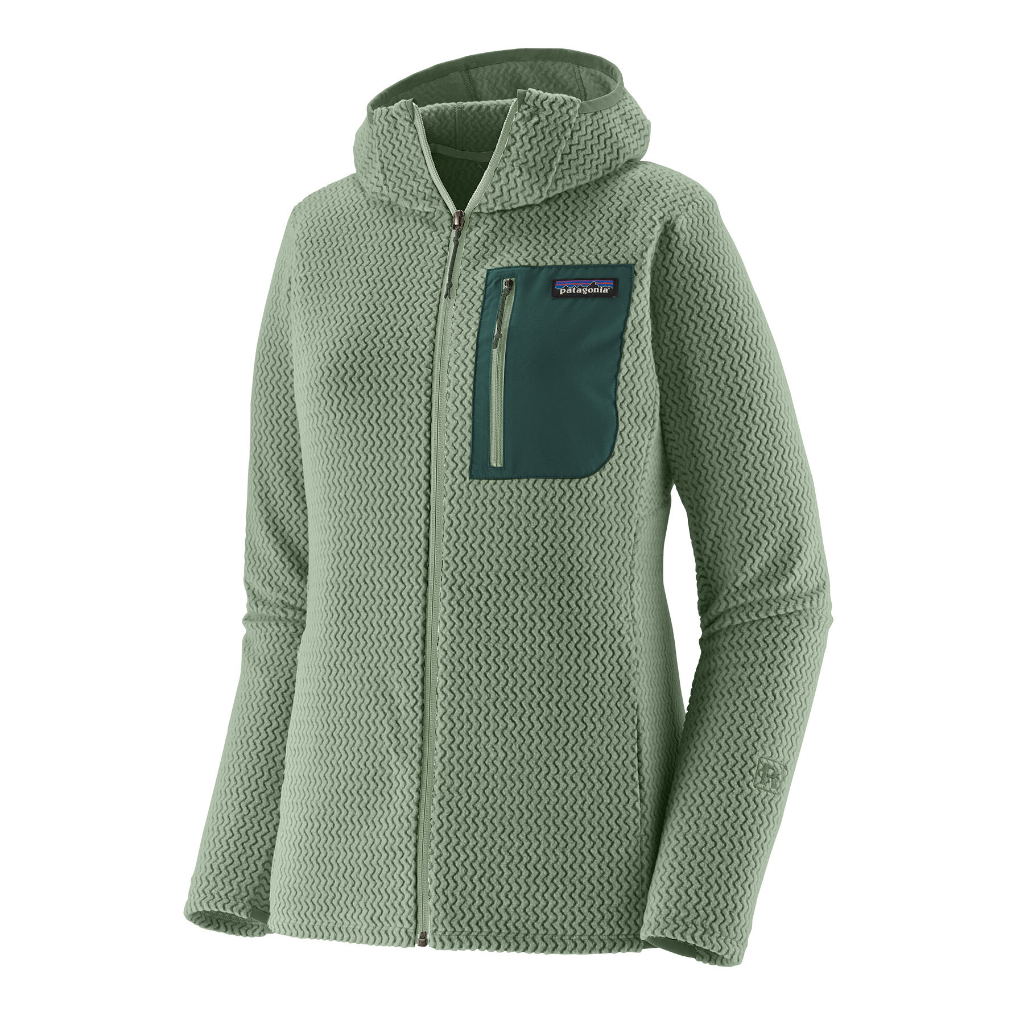 Patagonia Women's R1 Air Full-Zip Hoody Ellwood Green - Booley Galway