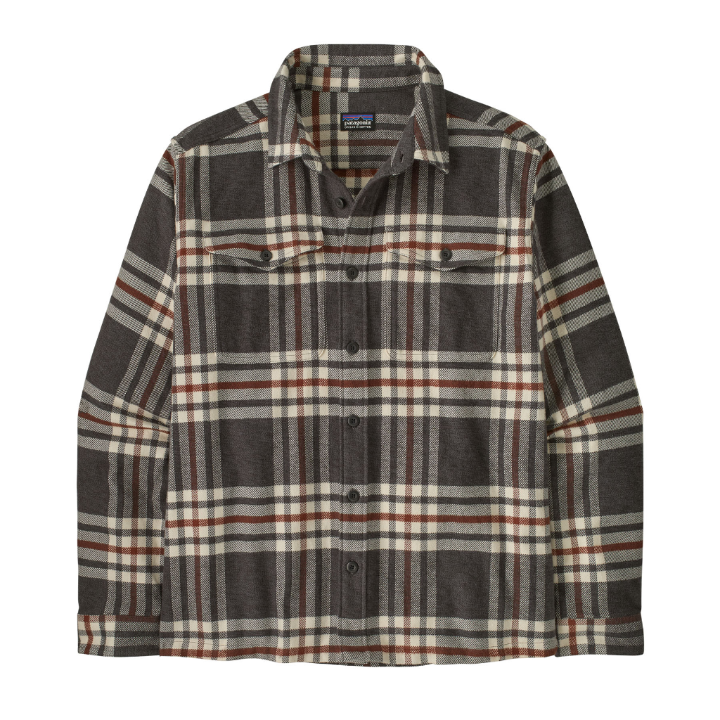 Patagonia Men's Fjord Flannel Shirt Catch / Ink Black - Booley Galway