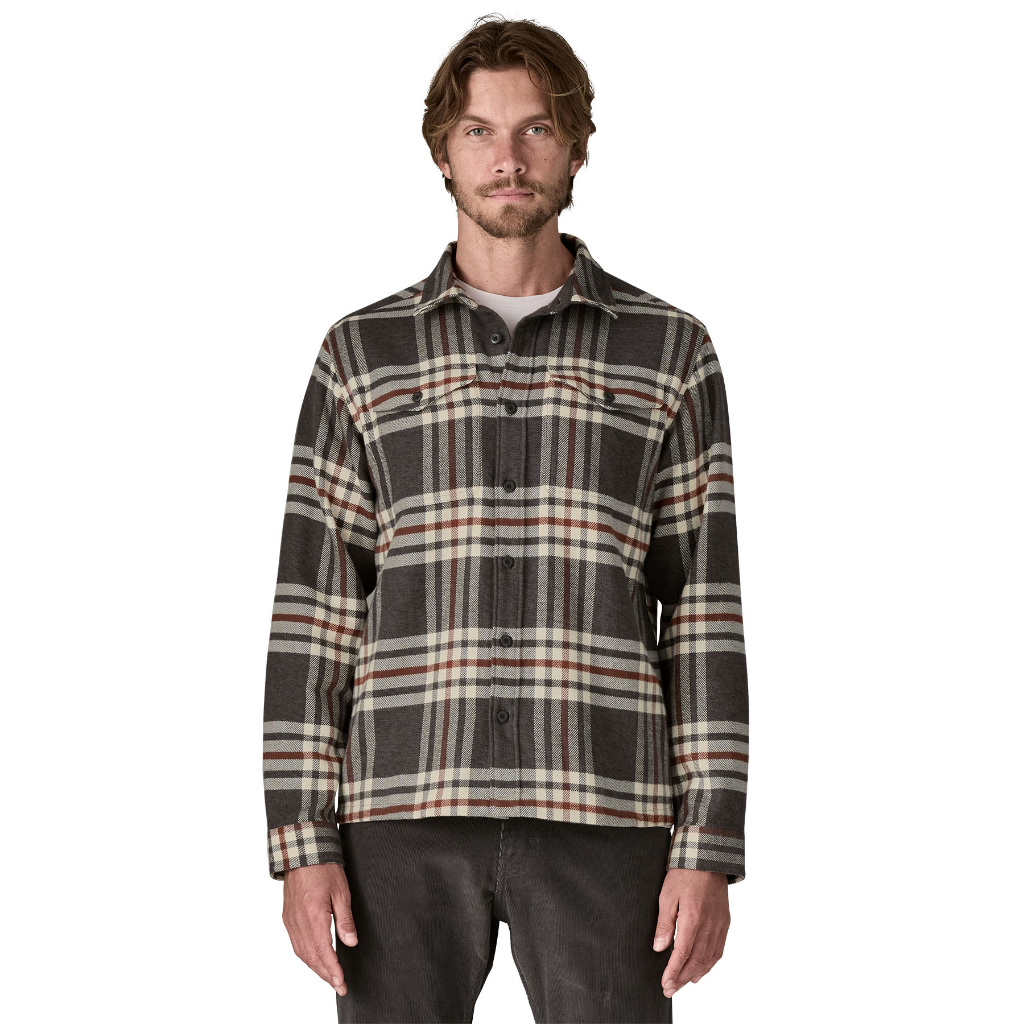 Patagonia Men's Fjord Flannel Shirt Catch / Ink Black - Booley Galway