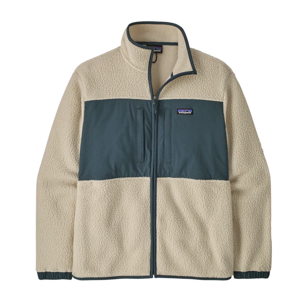 Men's Retro Pile Fleece Patch Jacket - Pelican