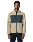 Men's Retro Pile Fleece Patch Jacket - Pelican