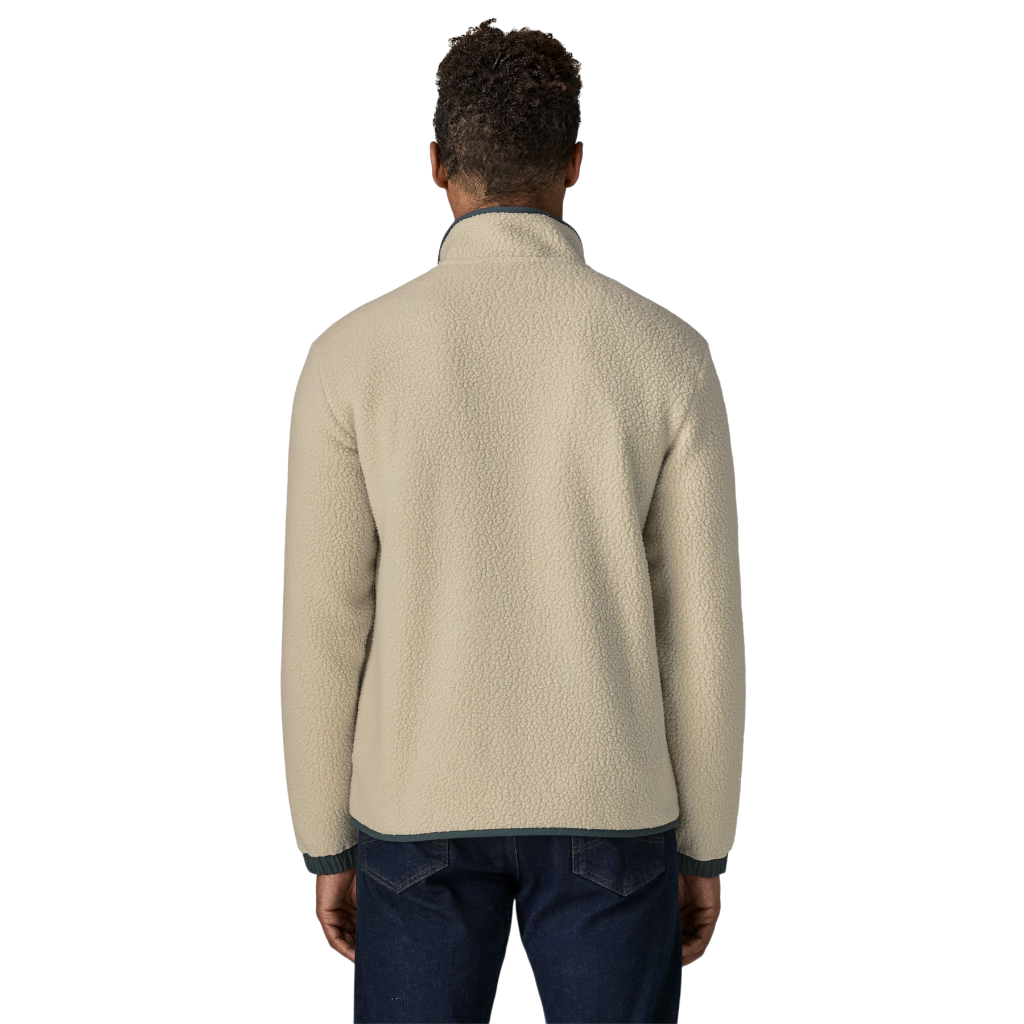 Men's Retro Pile Fleece Patch Jacket - Pelican