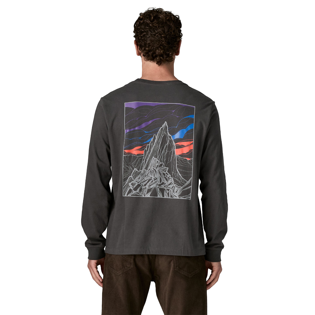 Men's Long-Sleeved Cloud Crag T-Shirt - Ink Black