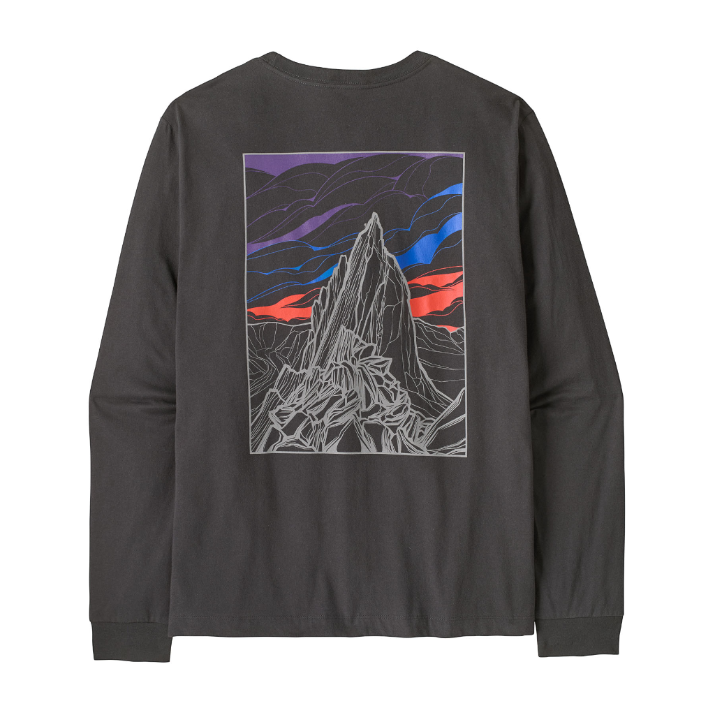 Men's Long-Sleeved Cloud Crag T-Shirt - Ink Black