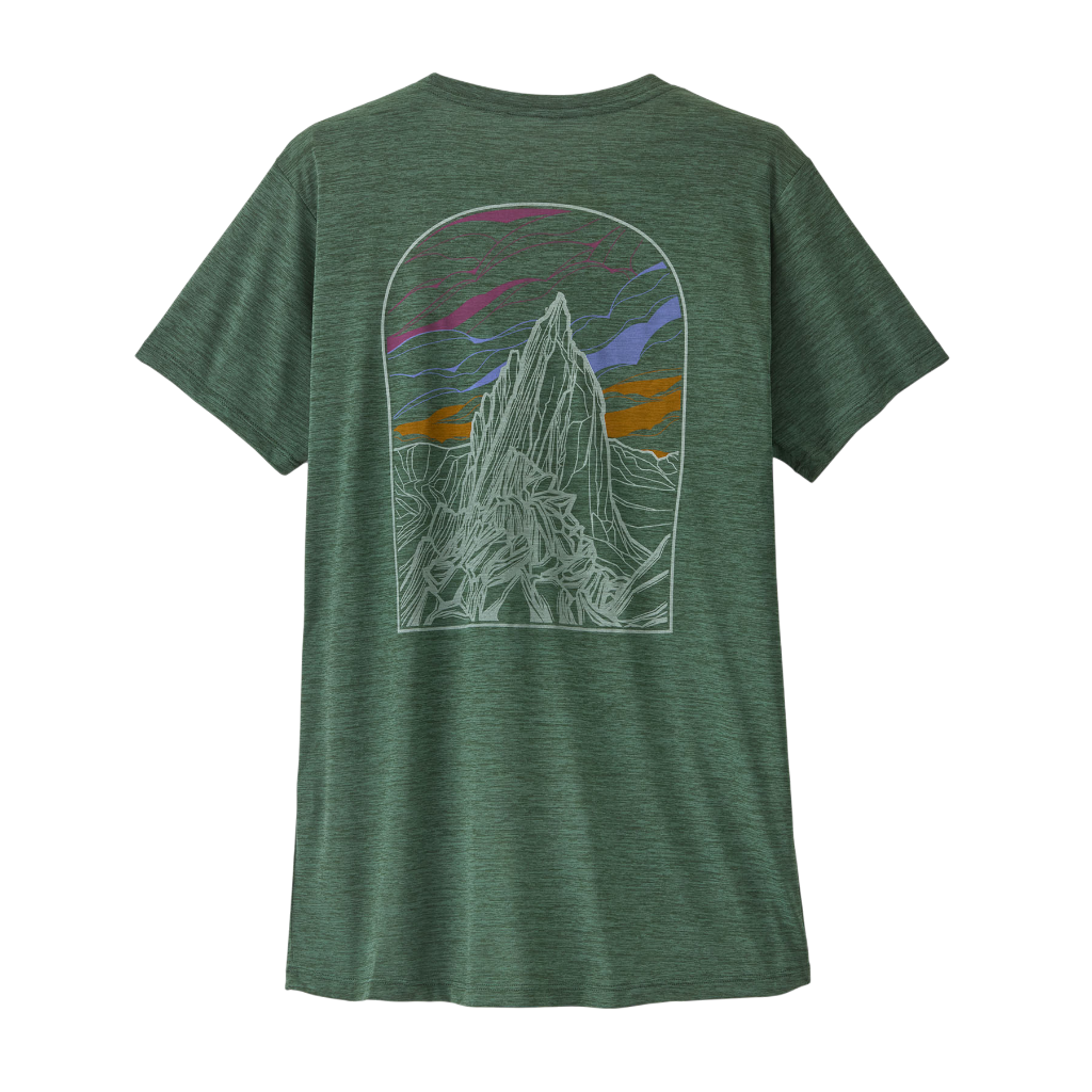 Women's Capilene® Cool Daily Shirt  - Cloud Crag-Canopy Green - Light Canopy Green X-Dye