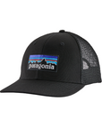 Patagonia P-6 Logo Trucker Hat Black - Booley Galway