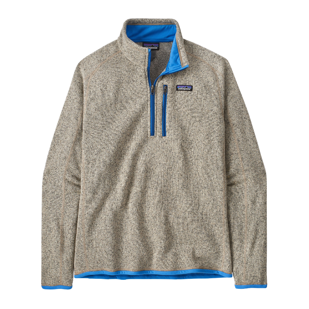 Patagonia Men's Better Sweater 1/4 Zip Oar Tan / Vessel Blue - Booley Galway