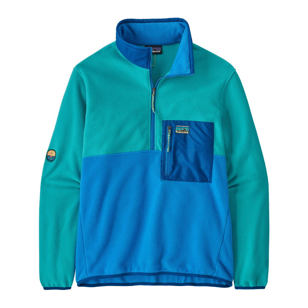 Patagonia Men&#39;s Microdini 1/2 Zip Fleece Pullover Vessel Blue - Booley Galway