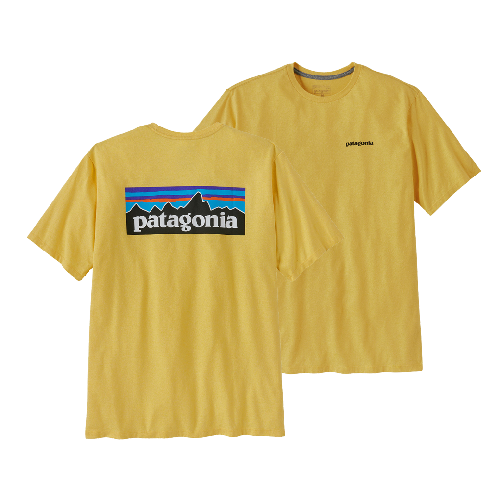 Patagonia Men&#39;s P-6 Logo Responsibili-Tee Milled Yellow - Booley Galway