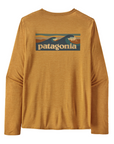 Patagonia Men's Capilene Cool Daily Graphic L/S - Waters Boardshort Logo / Pufferfish Gold X-Dye - Booley Galway