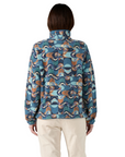 Patagonia Women's Lightweight Synchilla Snap-T Pullover Swallowtail Geo / Still Blue - Booley Galway