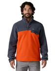 Patagonia Men's Lightweight Synchilla Snap-T Pullover Pollinator Orange - Booley Galway