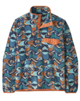 Patagonia Men's Lightweight Synchilla Snap-T Pullover Swallowtail Geo / Still Blue - Booley Galway