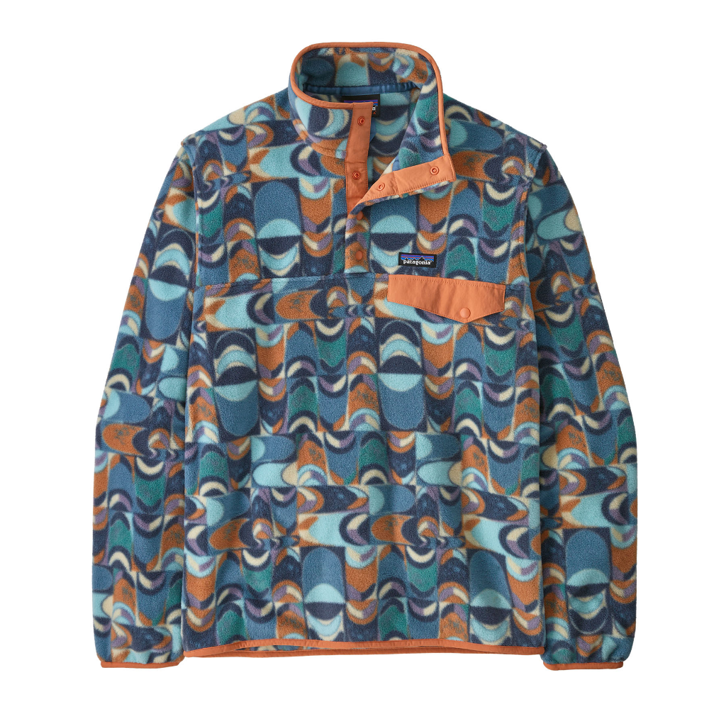 Men's Lightweight Synchilla Snap-T Pullover - Swallowtail Geo / Still Blue